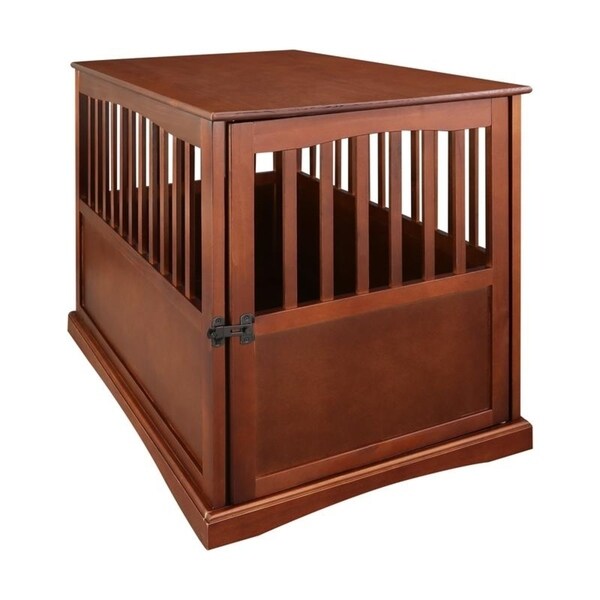Wooden Pet Crate End Table with Lockable Door