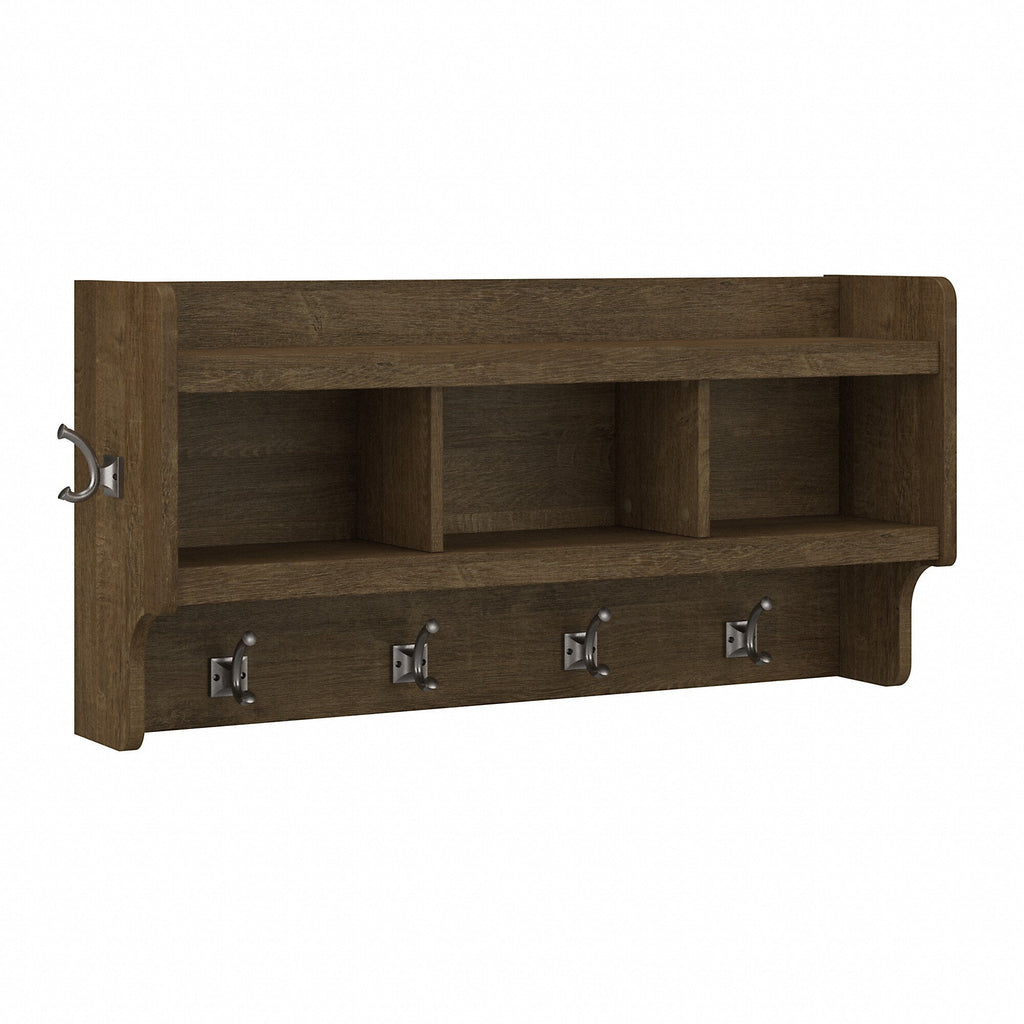 Woodland 40W Wall Mounted Coat Rack with Shelf by Bush Furniture