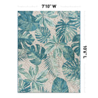 World Rug Gallery Contemporary Tropical Floral Indoor/Outdoor Area Rug