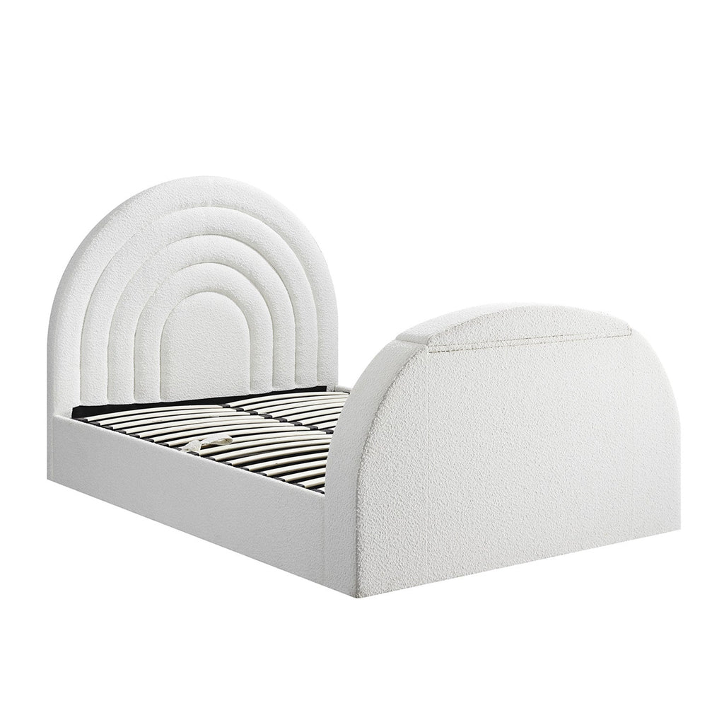 Archer White Boucle Ottoman TV Bed