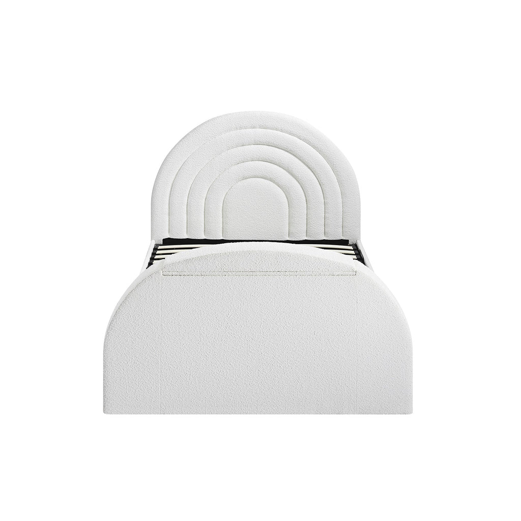 Archer White Boucle Ottoman TV Bed