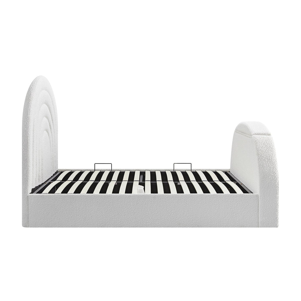 Archer White Boucle Ottoman TV Bed