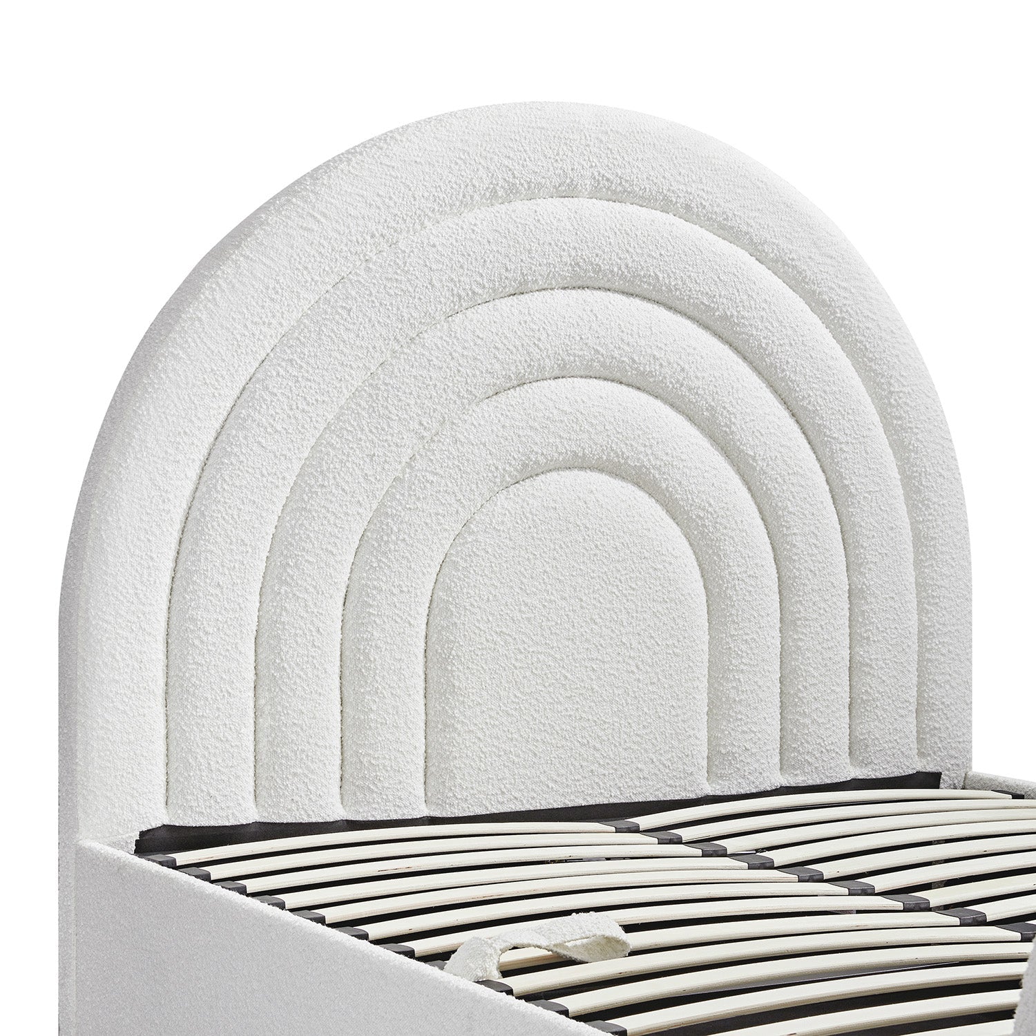 Archer White Boucle Ottoman TV Bed