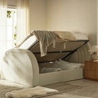 Archer White Boucle Ottoman TV Bed