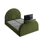 Archer Moss Green Velvet Ottoman TV Bed
