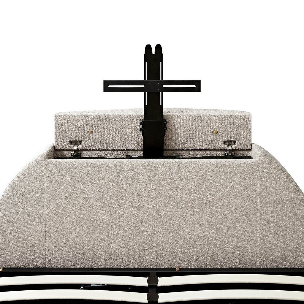Archer Taupe Boucle Ottoman TV Bed