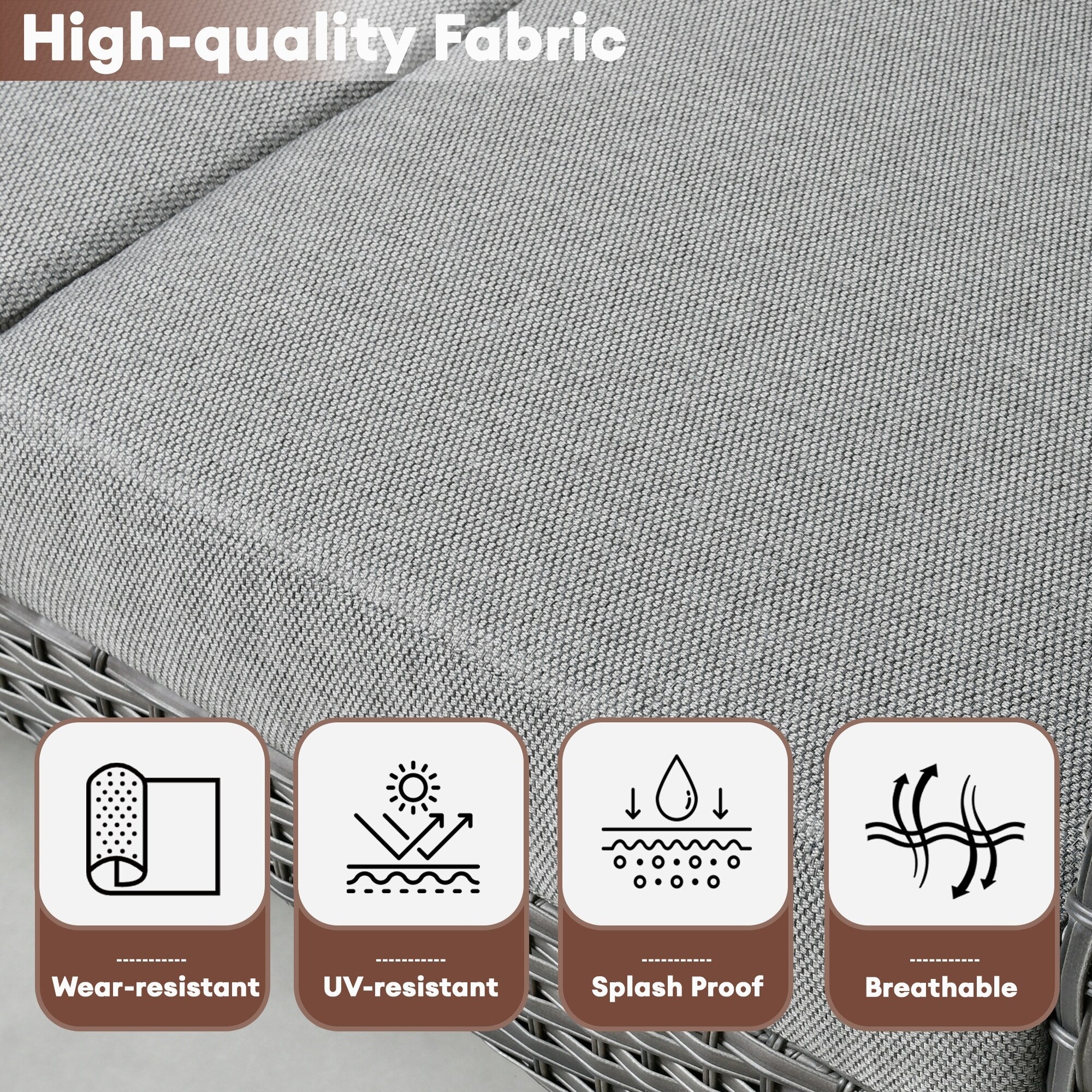 XIZZI 4-piece Outdoor Patio Furniture Conversation Set with Table