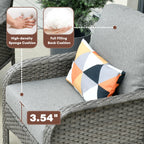 XIZZI 4-piece Outdoor Patio Furniture Conversation Set with Table