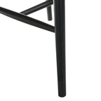 Anya+ Set of 2 Cane Rattan and Upholstered Dining Chairs, Black Colour