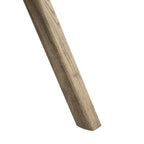 Bordon Natural Cane Rattan Folding Chair with Grey Upholstered Seat