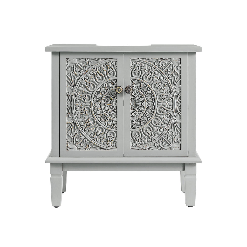Chantilly Mid Grey Carved Bathroom Undersink Unit