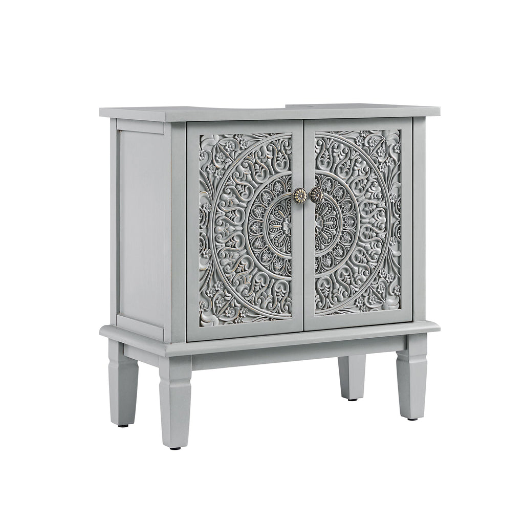 Chantilly Mid Grey Carved Bathroom Undersink Unit