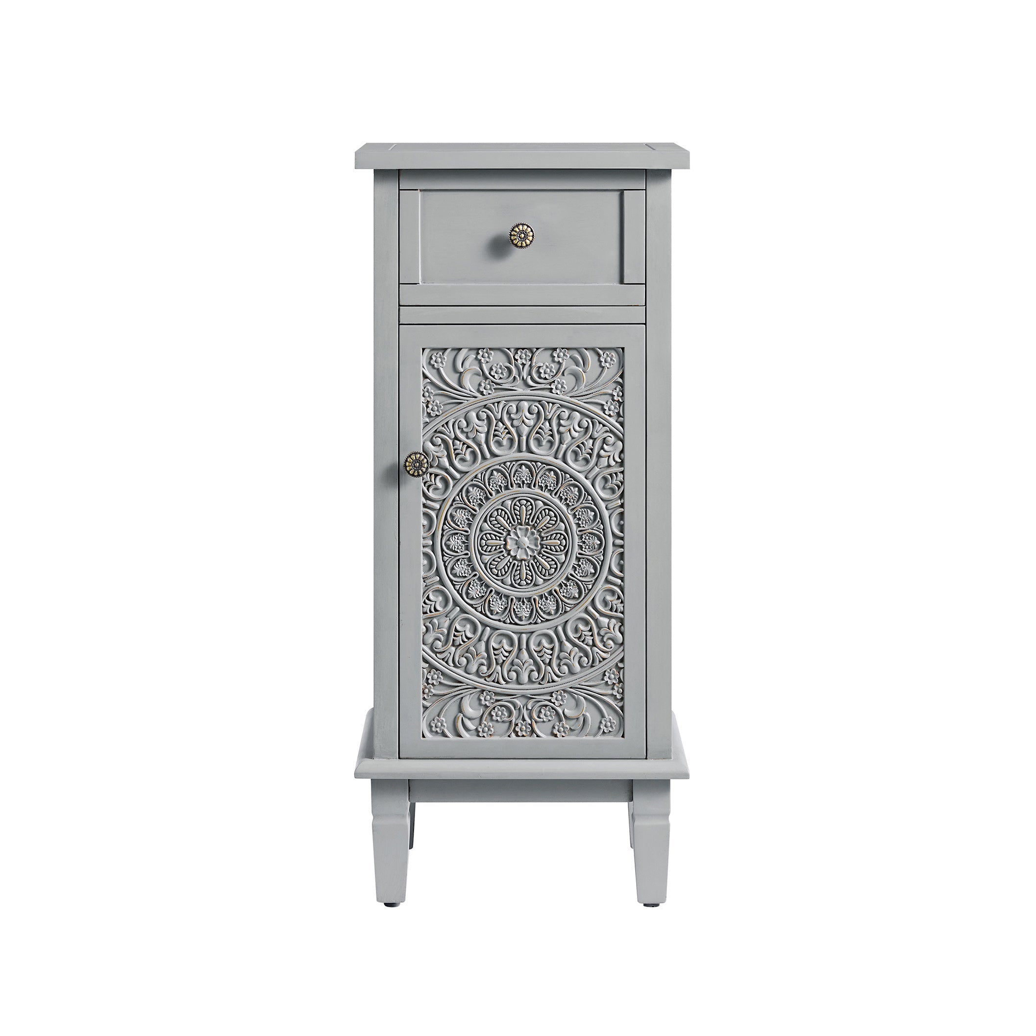 Chantilly Mid Grey Carved Bathroom Cupboard