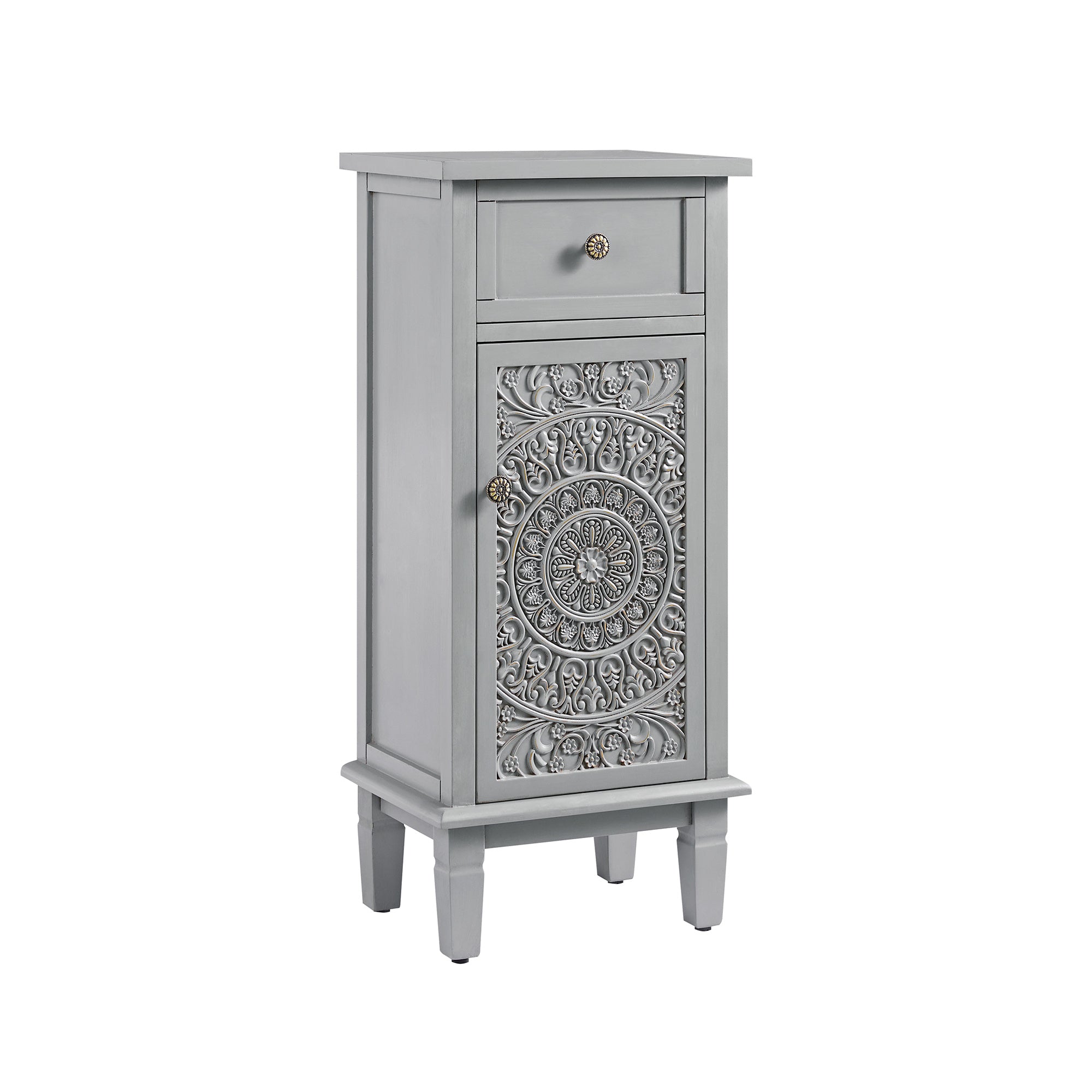 Chantilly Mid Grey Carved Bathroom Cupboard