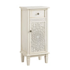 Chantilly Whitewashed Carved Bathroom Cupboard
