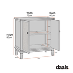 Chantilly Mid Grey Carved Small Sideboard