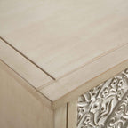 Chantilly Whitewashed Carved Small Sideboard