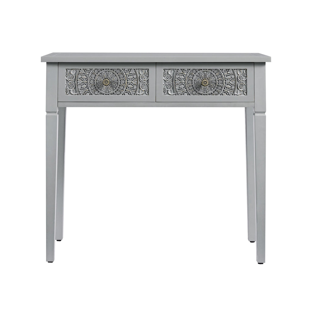 Chantilly Mid Grey Carved Console/ Dressing Table