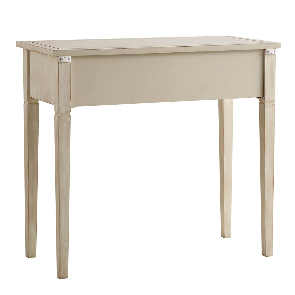 Chantilly Whitewashed Carved Console/ Dressing Table