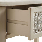 Chantilly Whitewashed Carved Console/ Dressing Table