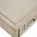 Chantilly Whitewashed Carved Console/ Dressing Table