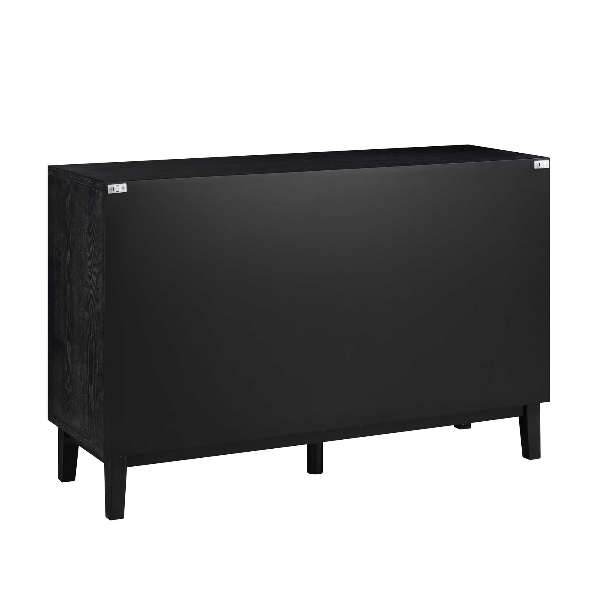 Bianca Chip Carved 6 Drawer Chest, Antique Bronze & Black