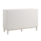 Bianca Chip Carved 6 Drawer Chest, Sand Beige & Ivory