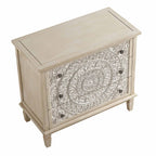 Chantilly Whitewashed Carved 3 Drawer Chest