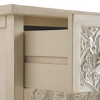 Chantilly Whitewashed Carved 3 Drawer Chest
