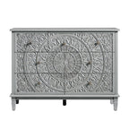 Chantilly Mid Grey Carved 3 over 4 Drawer Chest
