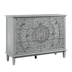 Chantilly Mid Grey Carved 3 over 4 Drawer Chest