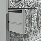 Chantilly Mid Grey Carved 3 over 4 Drawer Chest