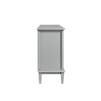 Chantilly Mid Grey Carved Wide 6 Drawer Chest