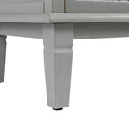 Chantilly Mid Grey Carved Wide 6 Drawer Chest