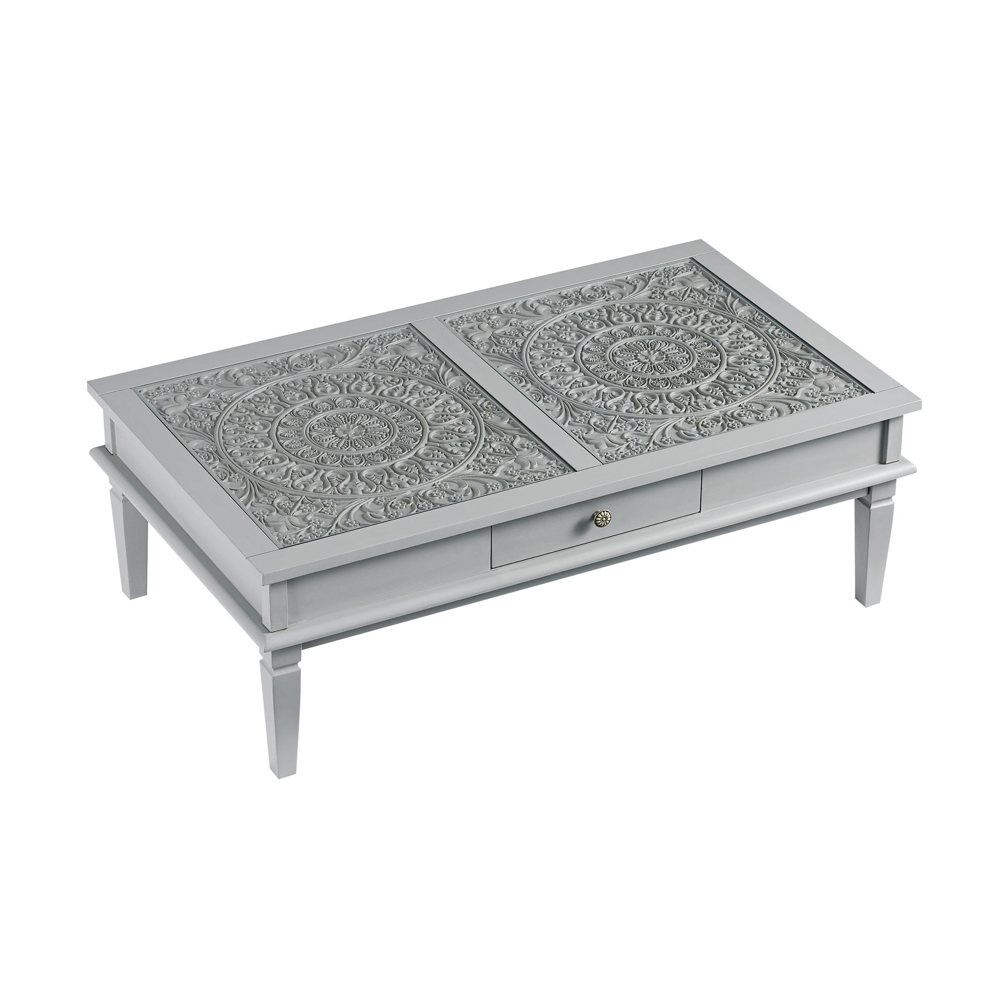 Chantilly Mid Grey Coffee Table with Drawers