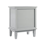 Chantilly Mid Grey Carved 2 Drawer Bedside Table
