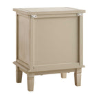 Chantilly Whitewashed Carved 2 Drawer Bedside Table