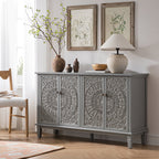 Chantilly Mid Grey Carved Large Sideboard