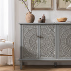 Chantilly Mid Grey Carved Large Sideboard