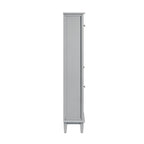 Chantilly Mid Grey Carved Bathroom Tallboy Cabinet