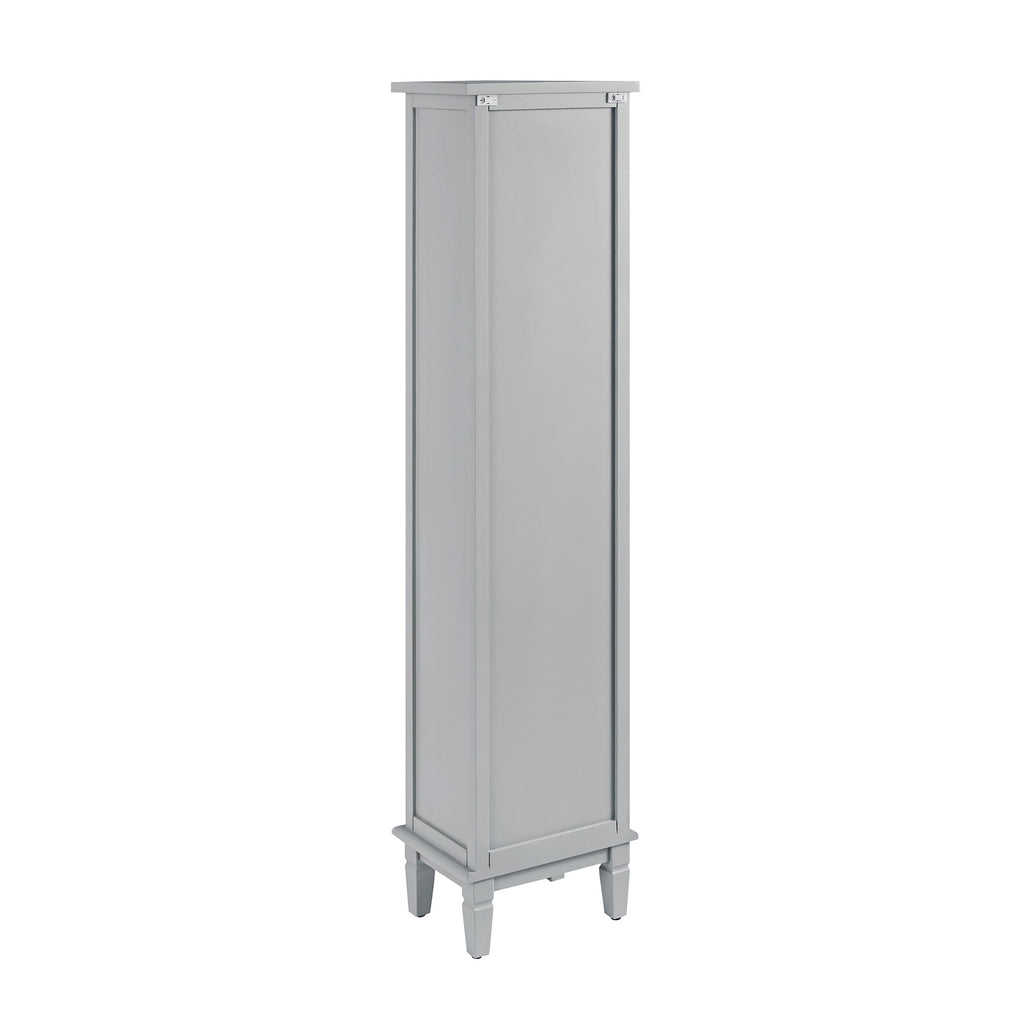 Chantilly Mid Grey Carved Bathroom Tallboy Cabinet