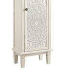 Chantilly Whitewashed Carved Bathroom Tallboy Cabinet