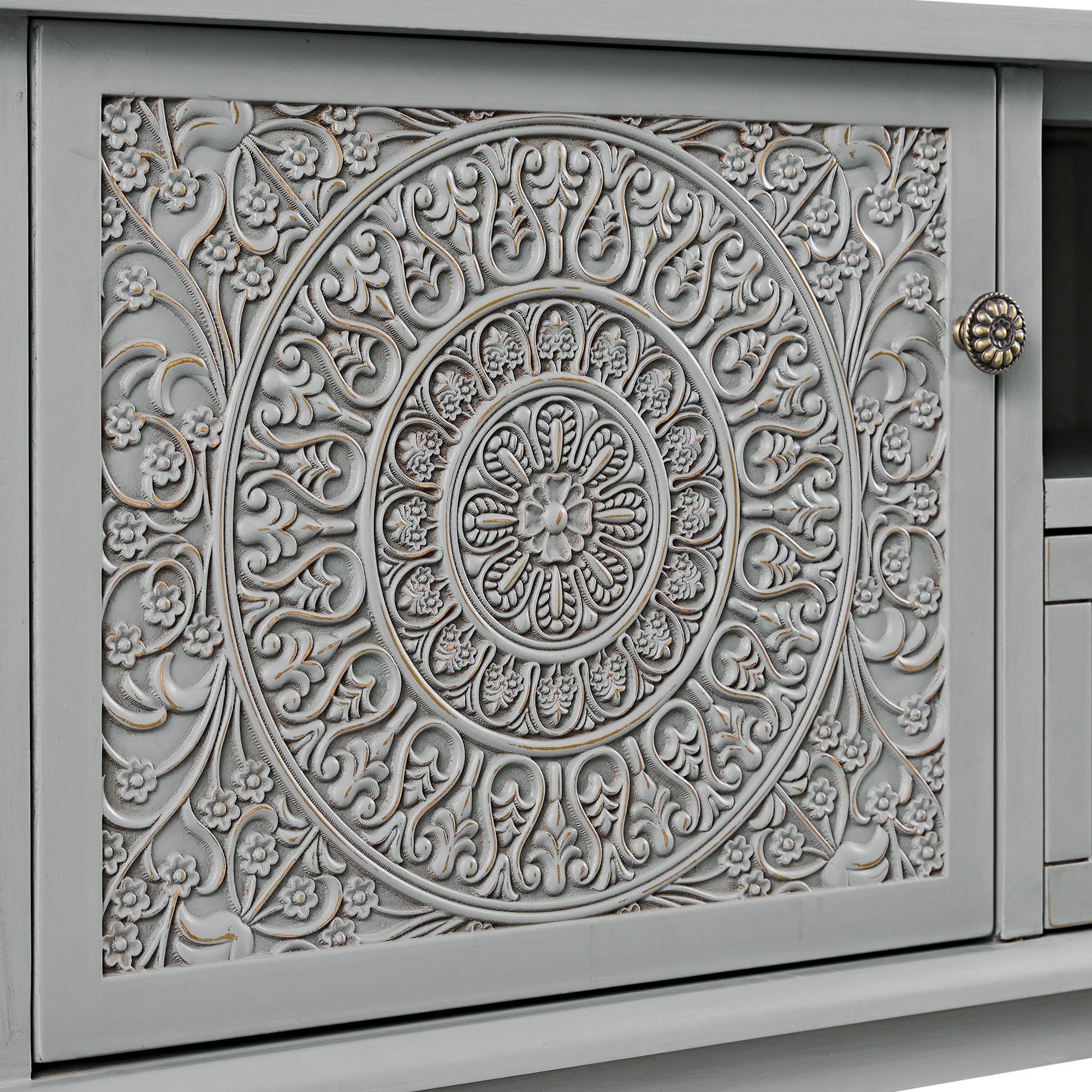 Chantilly Mid Grey Corner TV Unit