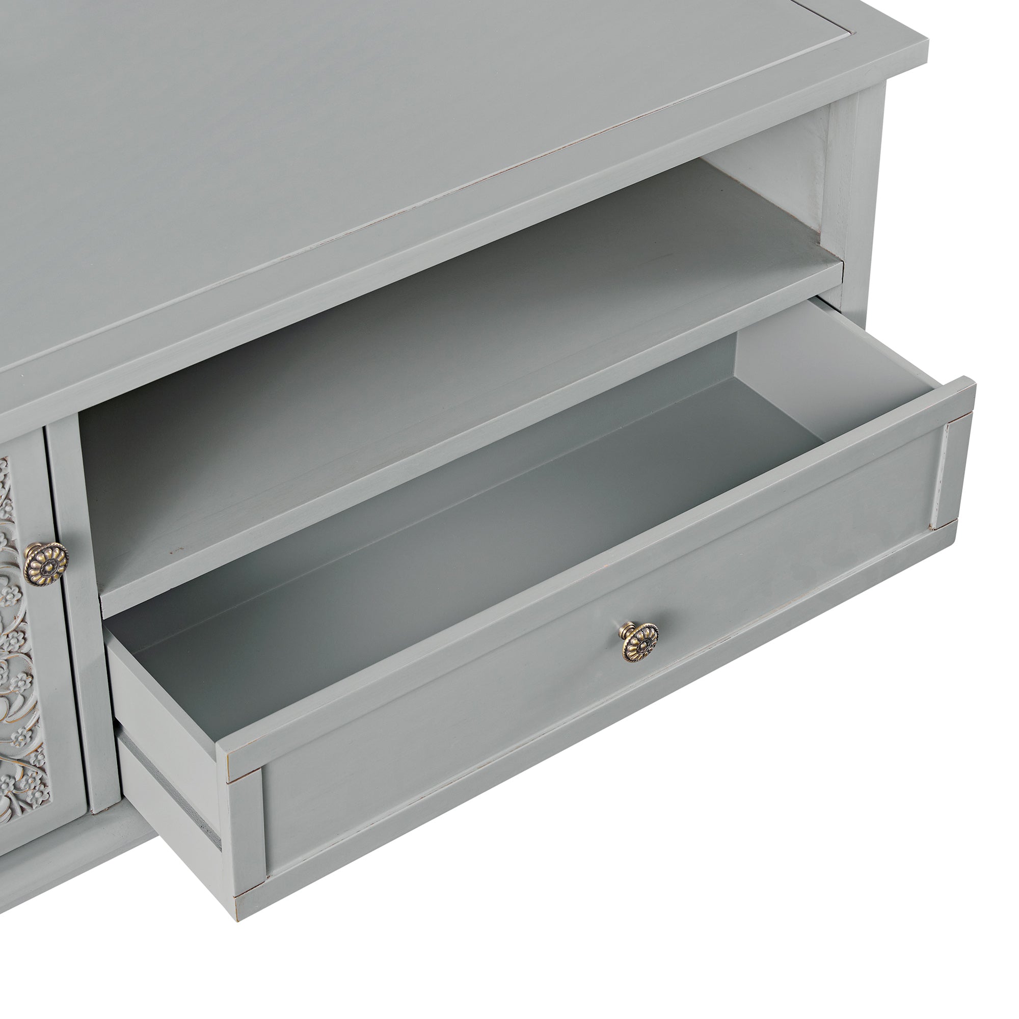 Chantilly Mid Grey Corner TV Unit