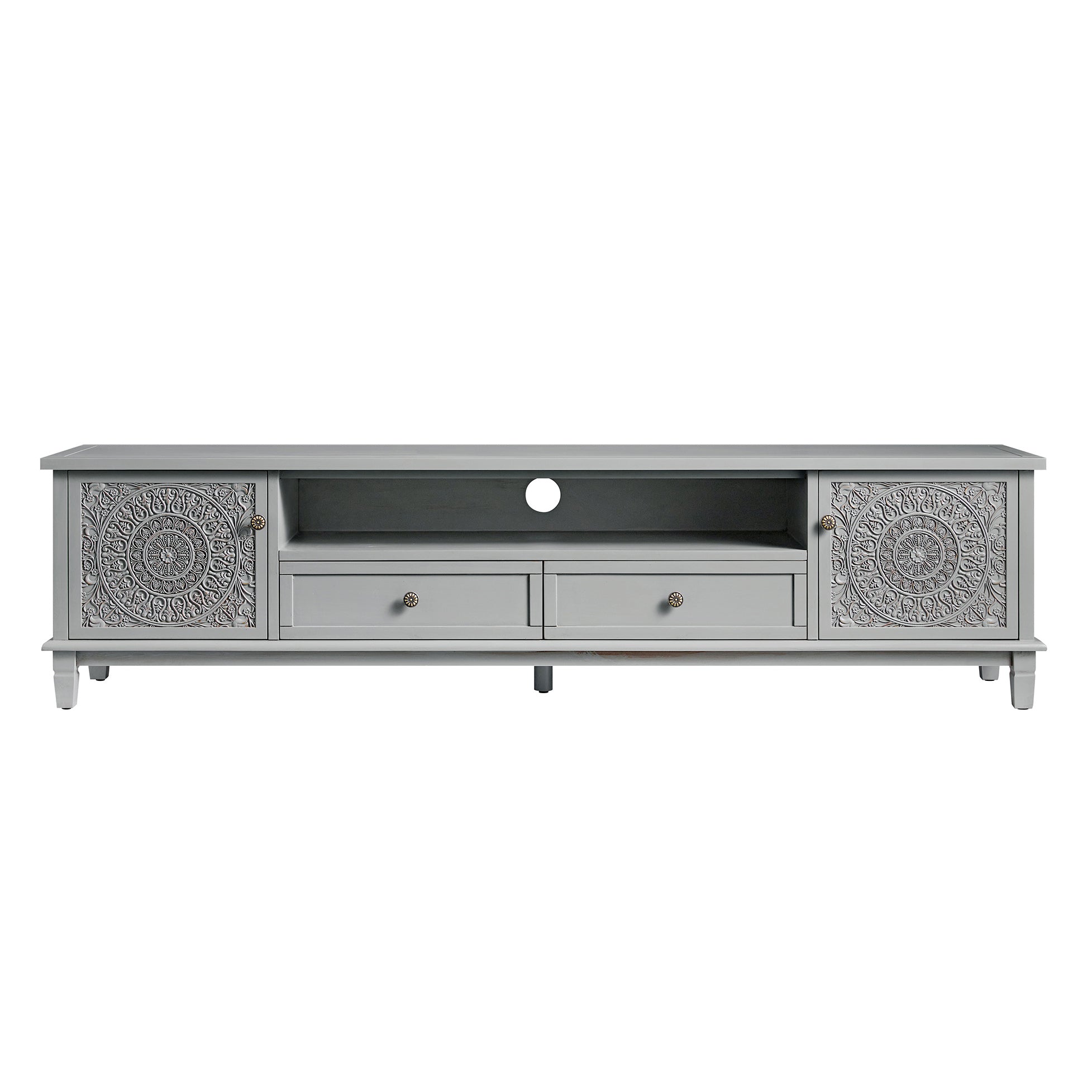 Chantilly Mid Grey 200cm Wide TV Unit
