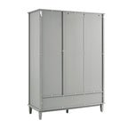 Chantilly Mid Grey Carved Triple Wardrobe