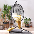Azura Black Patio Hanging Egg Chair