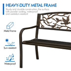 Yaheetech Patio Garden Bench Outdoors Metal Porch Chair - N/A