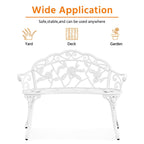 Yaheetech Outdoor Metal Bench Patio Park Garden Bench - N/A