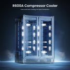 24 Inch Wine/Beverage Refrigerator Cooler, 20 Bottle/60 Can DUAL ZONE Fridge - 24 inch